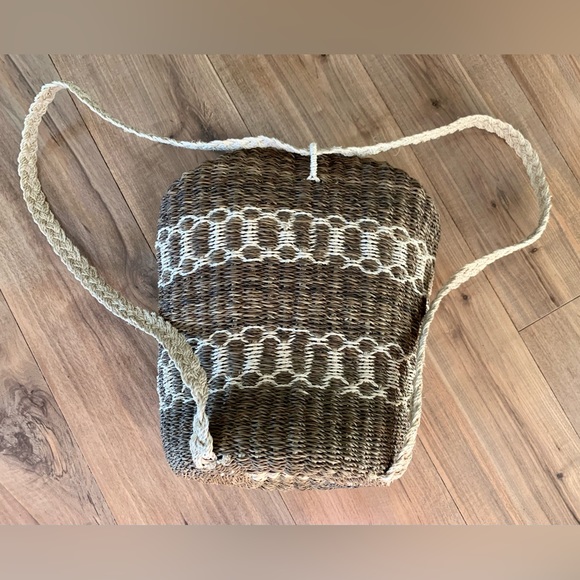 Woven Backpack Bag Boho Beach Bohemian Bucket Shoulder Bag - Picture 2 of 5